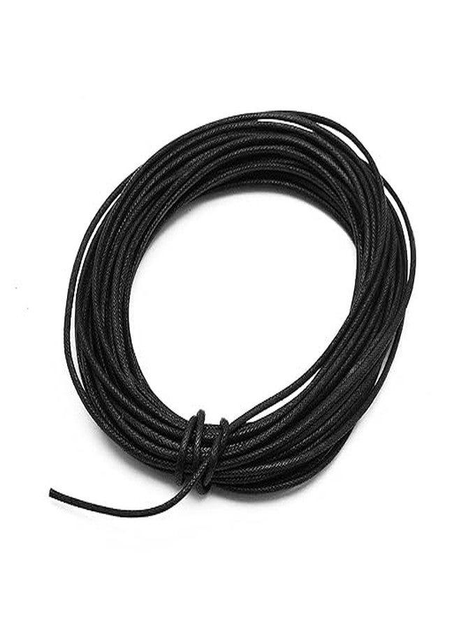 SIJCM Premium Black 1 mm Wax Cotton Cord - 100 Meters Roll for DIY Jewelry Making, Beading, Art & Craft, and Handicrafts (Black, 1 MM) - Image 4
